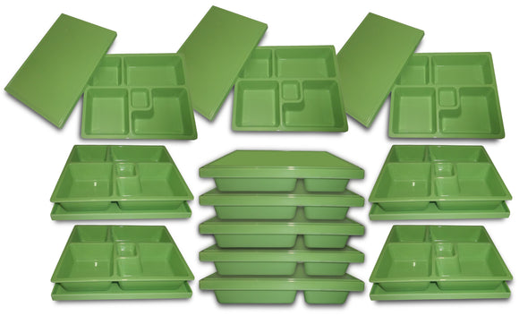 12-set Bento Box with Cover Set Green