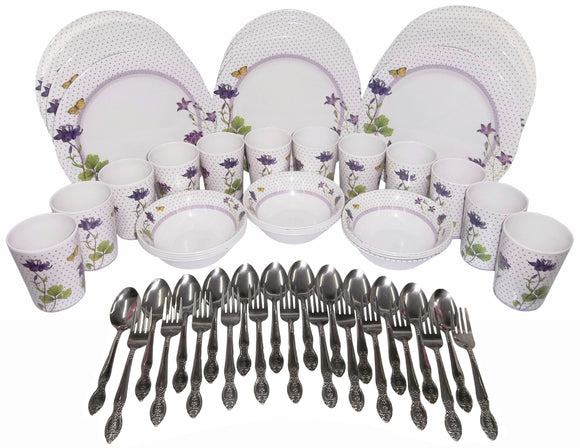 60-pc Round Party Plate Set Lavender (Fiesta Printed)