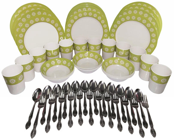 60-piece Round Party Plate Set Lime (Fiesta Printed)