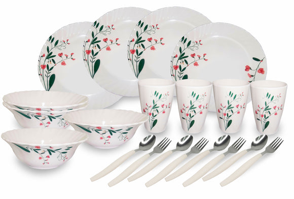 20-piece Pleats Premium Plate Set Elegant