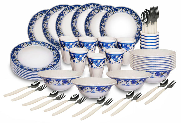 60-piece Pleats Premium Plate Set Blossom