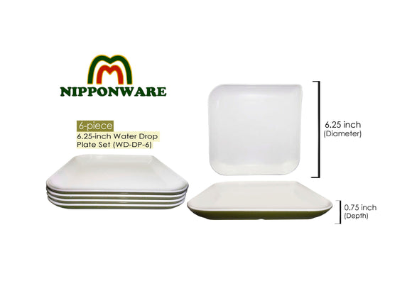 6-piece 6.25-inch Water Drop Plate Sets