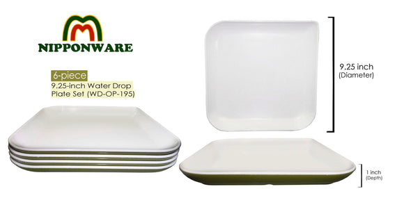 6-piece 9.25-inch Water Drop Plate Sets